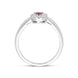 18ct White Gold 0.55ct Ruby Diamond Oval Ring