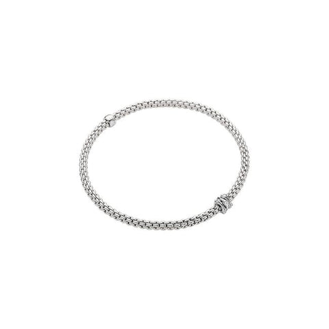 Fope Flex'It Prima 18ct White Gold 0.12ct Diamond Bracelet