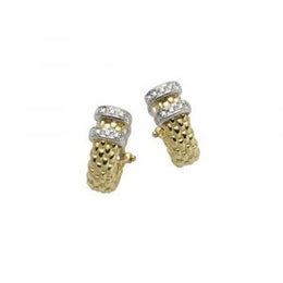 Fope Solo 18ct Yellow Gold 0.11ct Diamond Stud Earrings