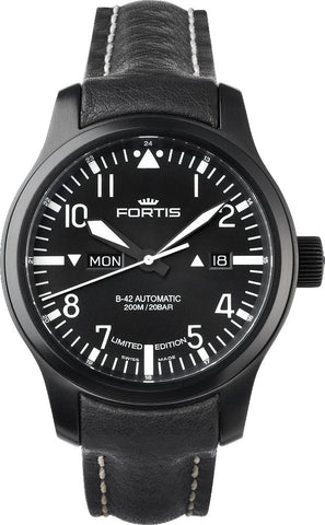 Fortis Watch B-42 Flieger Day Date Black Limited Edition 655.18.81 L 01