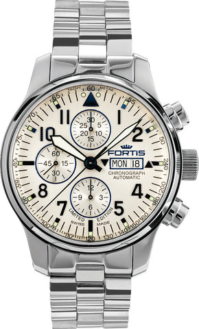 Fortis Watch F-43 Flieger Silver Line Limited Edition 701.20.92 M