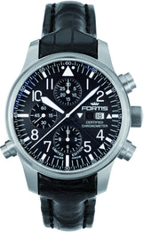 Fortis Watch F-43 Flieger Black Label Limited Edition 702.10.81 LF.01 BLACK STRAP