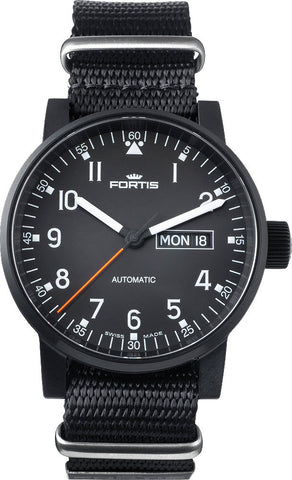 Fortis Spacematic Black Pilot Professional Day Date D 623.18.71 N