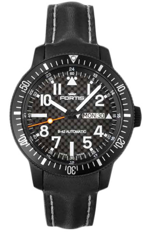 Fortis Watch B-42 Titan Black Day Date 647.28.71 L