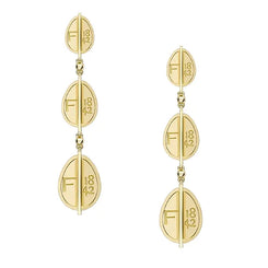 Faberge 1842 18ct Yellow Gold Egg Drop Earrings