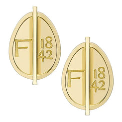 Faberge 1842 18ct Yellow Gold Grande Egg Stud Earrings 2594