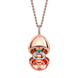Faberge 18ct Rose Gold Diamond Emerald Ring Surprise Locket 2395