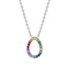 Faberge Colours of Love Sasha 18ct White Gold Rainbow Gemstone Egg Pendant 1552NE3324
