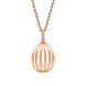 Faberge Colours of Love 18ct Rose Gold Diamond Ruby Fluted Limited Edition Egg Pendant 1831PE3146