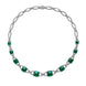 Faberge Colours of Love Empress 18ct White Gold 54.23ct Sugarloaf Emerald Diamond Necklace 1263NE2333