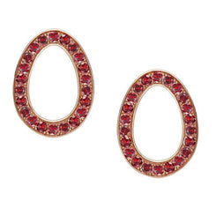Faberge Colours of Love Sasha 18ct Rose Gold Ruby Egg Earrings 1554EA2788