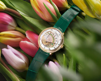 Faberge Watch Lady Compliquee Peacock Emerald