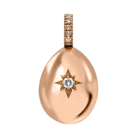 Faberge Essence 18ct Rose Gold 0.08ct Diamond Egg Charm Heart Necklace Exclusive Edition, 1998CH3253_3