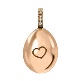 Faberge Essence 18ct Rose Gold 0.08ct Diamond Egg Charm Heart Necklace Exclusive Edition, 1998CH3253_4