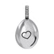 Faberge Essence 18ct White Gold 0.08ct Diamond Egg Charm Heart Necklace Exclusive Edition, 1998CH3252_$