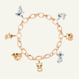 Faberge Treillage 18ct Yellow Gold Chain Bracelet For Charms