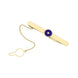 Faberge Victor Mayer 18ct Yellow Gold Blue Enamel Tie Pin, F2349_BL_