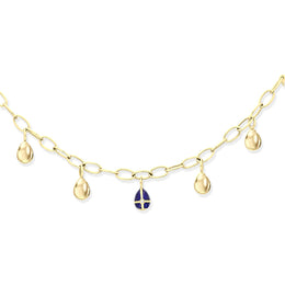 Faberge Victor Mayer 18ct Yellow Gold Diamond Blue Enamel Charm Bracelet, F-2183BL._2