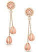 Faberge Heritage 18ct Rose Gold Diamond Enamel Drop Earrings 697EA1371