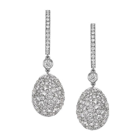Faberge Emotion 18ct White Gold Diamond Drop Earrings 1064EA1922