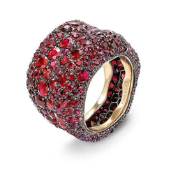 Faberge Emotion 18ct Yellow Gold Ruby Ring 1602