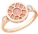 Faberge Heritage 18ct Rose Gold Diamond Pink Enamel Ring 747RG1436