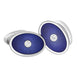 Faberge Heritage Boris 18ct White Gold Blue Enamel Cufflinks D