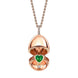 Faberge Imperial 18ct Rose Gold Emerald Diamond Heart Surprise Locket 2392