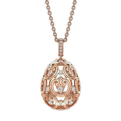 Faberge Imperial Imperatrice 18ct Rose Gold Diamond Pendant 159FP896
