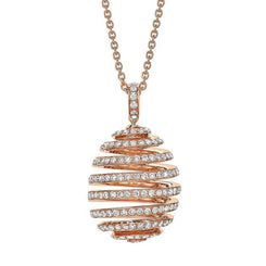 Faberge Imperial Spiral 18ct Rose Gold Diamond Pendant 295