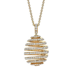 Faberge Imperial Spiral 18ct Yellow Gold Diamond Pendant 171FP294