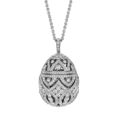 Faberge Imperial Zenya Diamond Egg Pendant 696