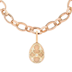 Faberge Palais Tsarskoye Selo Yellow Gold White Enamel Charm 701EC1450