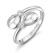 Faberge Simple 18ct White Gold Diamond Crossover Ring 1120RG2241.