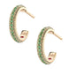 Faberge Three Colours of Love 18ct Yellow Gold Tsavorite Hoop Earrings 2372