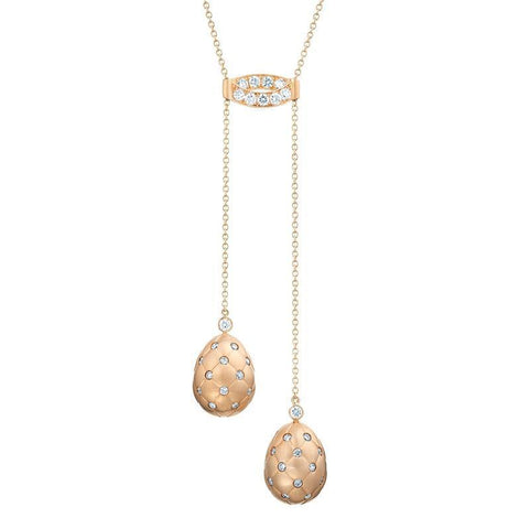 Faberge Treillage Rose Gold Diamond Matt Necklace ÌÎÌ__966