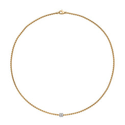 Fope Aria 18ct Yellow Gold 0.17ct Diamond Necklace 890C BBR.