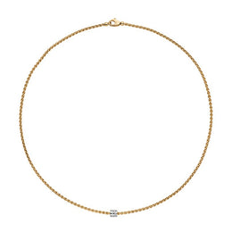 Fope Aria 18ct Yellow Gold 0.17ct Diamond Necklace 890C BBR.