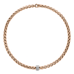 Fope Flex'It Eka 18ct Rose Gold 0.53ct Diamond  Necklace