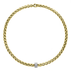Fope Flex'It Eka 18ct Yellow Gold 0.53ct Diamond  Necklace
