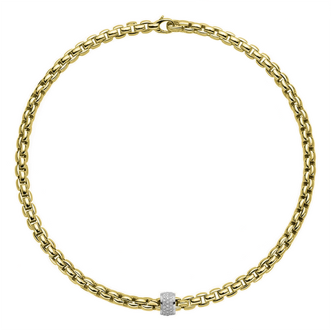 Fope Flex'It Eka 18ct Yellow Gold 0.53ct Diamond  Necklace