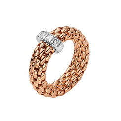 Fope Vendome 18ct Rose Gold 0.35ct Diamond Ring AN584/BBR.