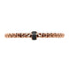 Fope Eka Tiny 18ct Rose Gold 0.54ct Black Diamond Bracelet, 704B/PAVEN.