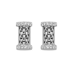 Fope Essentials 18ct White Gold Diamond Stud Earrings OR07/BBR