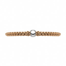 Fope Flex'it Solo 18ct Rose Gold Bracelet, 634B.