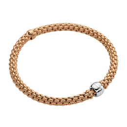 Fope Flex'it Solo 18ct Rose Gold Bracelet, 634B.