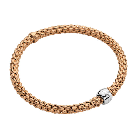 Fope Flex'it Solo 18ct Rose Gold Bracelet, 634B.