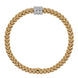 Fope Flex'it Solo 18ct Yellow Gold 0.30ct Diamond Bracelet, 623B/BBR.
