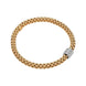Fope Flex'it Solo 18ct Yellow Gold 0.30ct Diamond Bracelet, 623B/BBR.