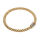 Fope Flex'it Solo 18ct Yellow Gold Mixed Rondelle Bracelet, 653B.